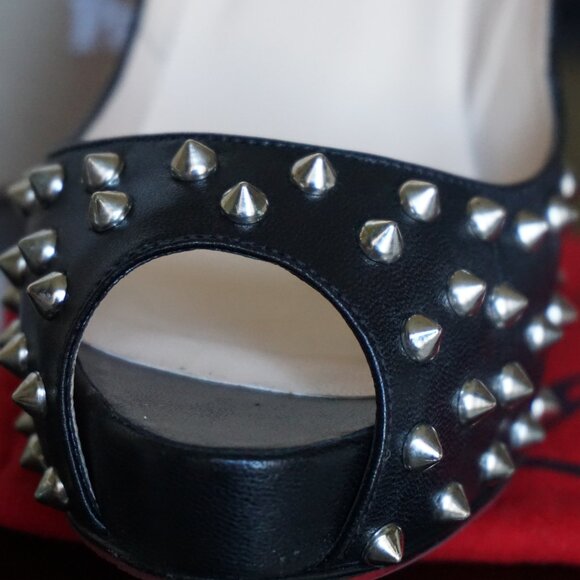 AUTHENTIC Christian Louboutin Very Prive Spikes 120 Black - Picture 2 of 6